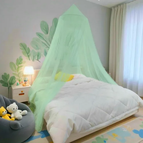 Vista 15 de Dosel de cama Eimilaly con mosquitera y 250 piezas de luces de cortina blancas cálidas, dosel de cama para decoración de habitación de niñas o Luces
