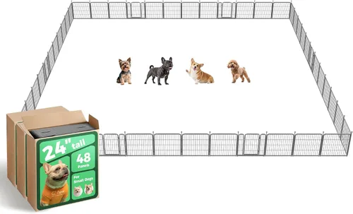 Vista 19 de FXW Aster - Corralito para perros diseñado para patio, 40 pulgadas, 16 paneles