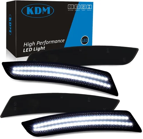 Vista 7 de KDM - Luz LED para parachoques delantero y trasero para Chevy Camaro 2010-2015 38-40 Blanco