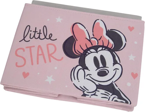 Vista 4 de Lambs & Ivy Disney Baby Minnie Mouse - Cesta de almacenamiento plegable, color rosa