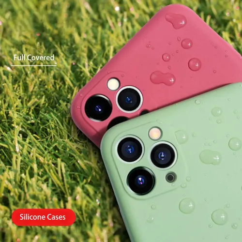 Vista 7 de Fundas delgadas de silicona líquida para iPhone 11 Pro, antiarañazos y huellas dactilares, forro de microfibra de absorción de impactos, goma de gel