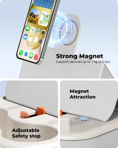 Vista 5 de Viozon Almohada Soporte para Tableta, Compatible con Teléfono/Tableta de 4-13", iPad, iPhone, Samsung, Kindle, Google, Soporte Magnético