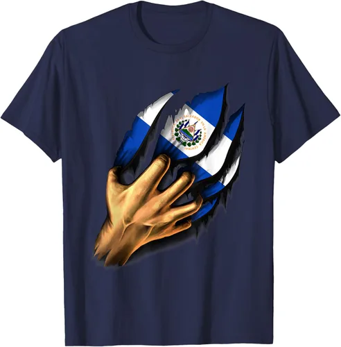 Vista 64 de El salvador bandera camisa salvadoreña en mi
