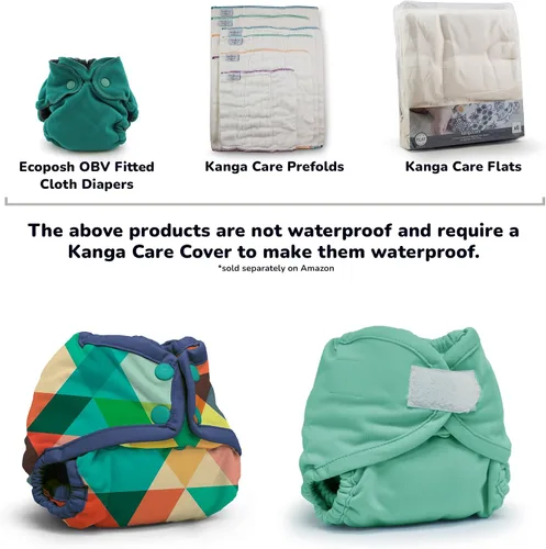Vista 4 de Kanga Care Rumparooz - Funda de tela reutilizable con refuerzo de doble pierna para recién nacido, caribeño, 4-15 libras, Caribe, Recién Nacido