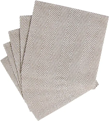 Vista 4 de Entertaining with Caspari 9761CG - Servilleta de lino de yute, lino, paquete de 15