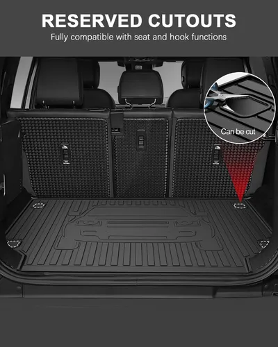 Vista 14 de Floor Mats & Cargo Liner for Land Rover 2020-2026 Defender 110 No apto para suelos de goma Defender 110s, cobertura máxima de superficie