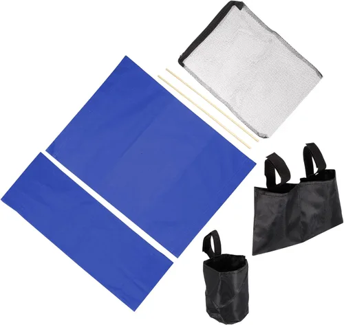 Vista 9 de PATIKIL Juego de accesorios para sillas de director, juego 5 en 1 para silla de maquillaje, kit de repuesto de lona y bolsas de almacenamiento Negro