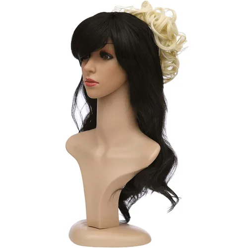 Vista 4 de Extensiones de moño de cabello rizado desordenado, moño updo, chignons fáciles de estirar, extensiones de cola de caballo