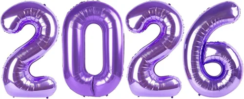 Vista 87 de Globos con números de 40 pulgadas, color negro, para decoraciones de cumpleaños de 10 a 100 años Jumbo 40In & Vibrant Color, With Hanging Holes