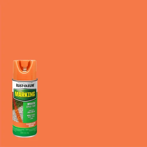 Vista 3 de Rust-Oleum 1987830 Pintura en aerosol para marcado especial, 11 onzas, naranja fluorescente