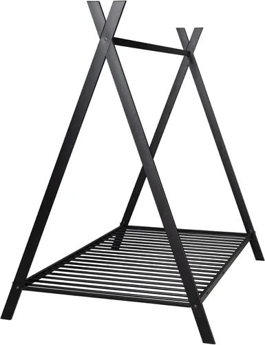 Vista 6 de Cama de casa individual para niños, marco de cama de casa, tienda de campaña, tamaño individual, cama de juego de metal con listones para niños