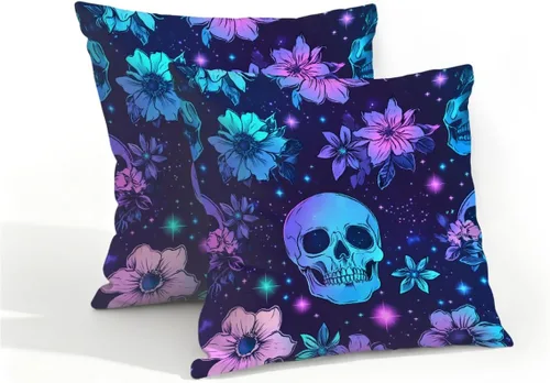 Vista 63 de Juego de 2 fundas de almohada impermeables para exteriores, 16 x 16 pulgadas, fundas de almohada decorativas de patio para muebles de jardín, sofá