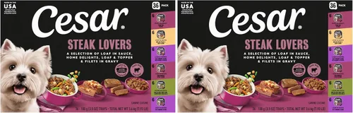 Vista 23 de Cesar - Comida para perro, 36 unidades y 60 unidades, paquete variado