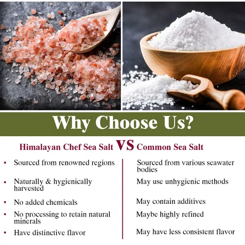Vista 7 de Himalayan Chef Sal rosa, grano fino, 80 onzas (5 libras), sin OMG, 84 minerales, tarro de plástico