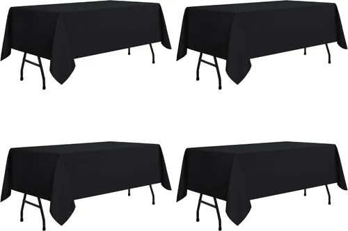 Vista 52 de Sancua Mantel cuadrado resistente a manchas y arrugas, lavable, de poliéster, decorativo de tela para mesa de comedor, fiestas de bufé y campamento