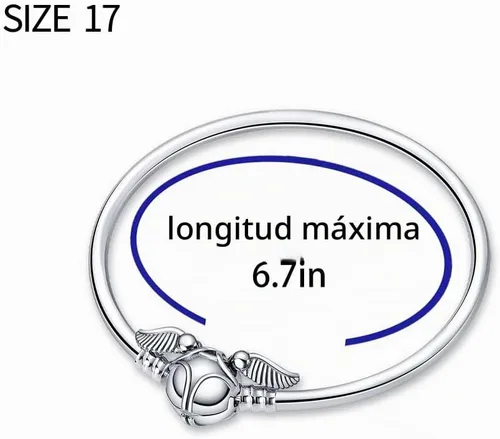 Vista 6 de Pulsera de dijes LIGHTDOG para dijes Pandora, pulsera de cadena de serpiente de plata de ley 925, compatible con cualquier dije, regalo para mujer