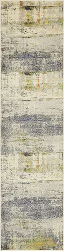 Vista 14 de Tapete abstracto Unique Loom, colección Estrella, moderno, multiárea, Polipropileno, Gris