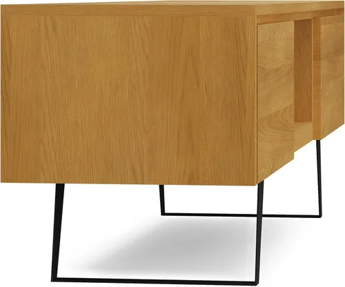 Vista 11 de SIMPLIHOME Lowry - Soporte para TV, consola de madera maciza de mango de 72 pulgadas de ancho en chapa de roble, moderno centro de entretenimiento