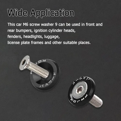 Vista 3 de 20 piezas - Arandelas para defensa y parachoques, kit de arandelas de aluminio para vestir el compartimento del motor, kit de sujetadores M6