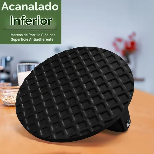 Vista 5 de Accesorios de plancha para Blackstone, cúpula de fusión redonda resistente de grado comercial de 12 pulgadas con prensa redonda de hierro fundido