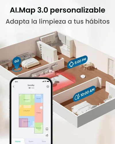 Vista 6 de eufy X10 Pro Omni Robot Aspiradora y Trapeador, Trapeador Dual, Elevación