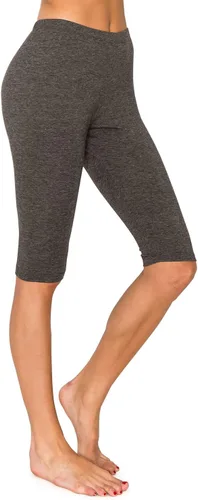 Vista 55 de Leggings Depot NCL27 pantalones capri para yoga de algodón premium suave Negro