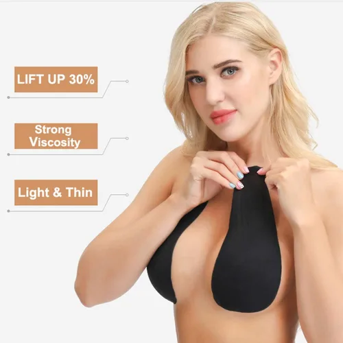 Vista 3 de Silicone Push Up Invisible Bra Adhesive Nipple Cover Pasties Boob Breast Lift Tape Cache Teton for Bikini Instant Bust