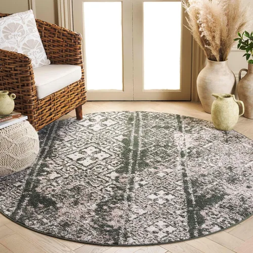 Vista 57 de SAFAVIEH Alfombra de área 8x10 - Colección Adirondack - Grande - Negro y plateado, diseño marroquí bohemio, no suelta pelusa y fácil de limpiar