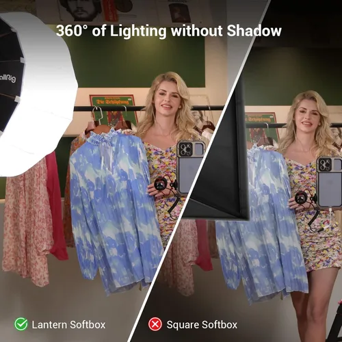 Vista 2 de SMALLRIG Softbox de Farol Modificador de Luz Suave, Difusor Softbox de 26 pulgadas/65 cm Compatible con Luz de Video SMALLRIG 120B/120D/220B/220D