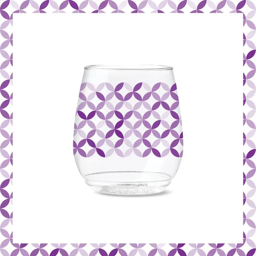 Vista 3 de TOSSWARE POP Vino Designer Series - Formas 2, juego de 6, calidad premium, reciclables, irrompibles y transparentes de plástico transparente