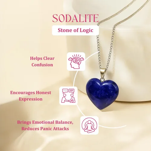 Vista 12 de Gempires Love - Collar con colgante de cristal de corazón para mujer, chapado en plata, cadena ajustable de 18 + 2 pulgadas