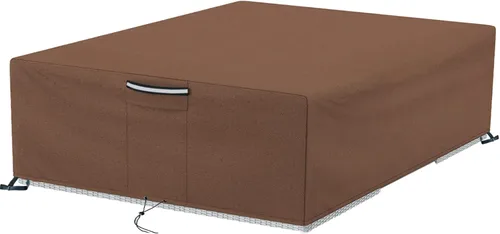 Vista 21 de Fundas para muebles de patio impermeables, resistentes 600D, fundas para muebles de exterior para sofá seccional exterior, resistente al desgarro