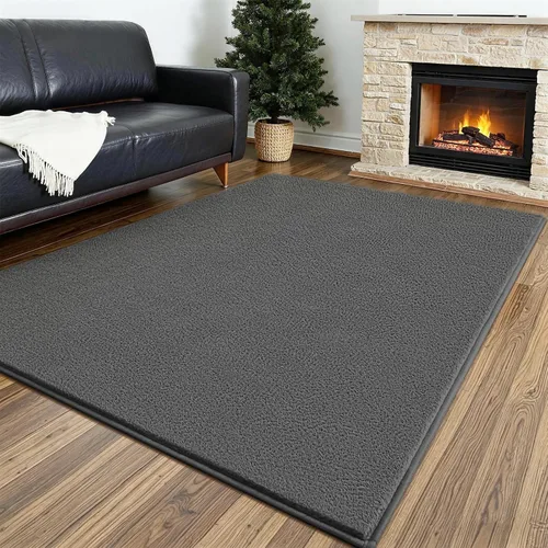 Vista 22 de Vasofe Alfombra de pasillo negra de 2 x 4 pulgadas, alfombra antideslizante de espuma viscoelástica gruesa para interiores, para guardería Negro
