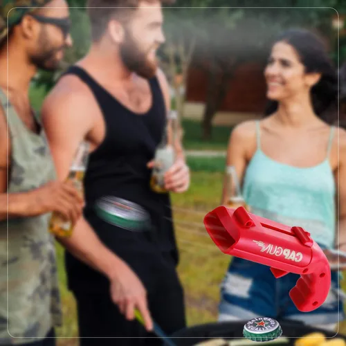 Vista 5 de Pistola de cerveza, divertido lanzador de botellas para juego creativo de beber, fiesta familiar, bar beber, barbacoa al aire libre, plástico