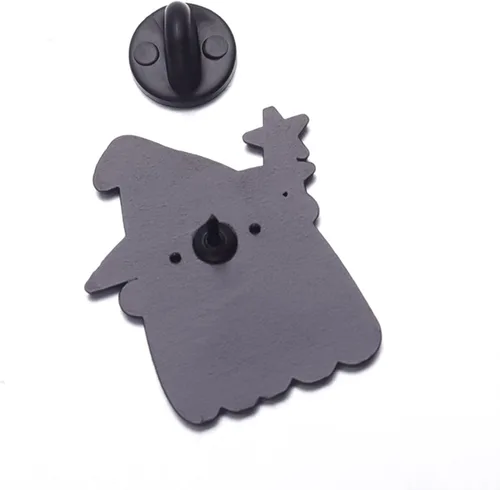 Vista 7 de Juego de broches esmaltados con diseño de fantasma, insignias góticas, pasadores de Halloween para mujereshombres, dibujos animados, calabaza
