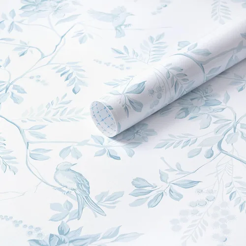Vista 28 de Dimoon Papel tapiz floral de 78.7 x 16.1 pulgadas, papel de contacto negro grueso, papel tapiz grueso, papel tapiz delicado impermeable, hoja verde