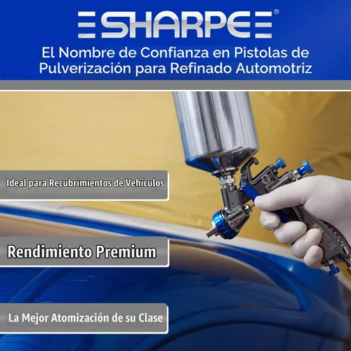 Vista 2 de Graco-Sharpe 289200A Mini pistola HVLP FX1000 para rociar pintura, 1,0 mm