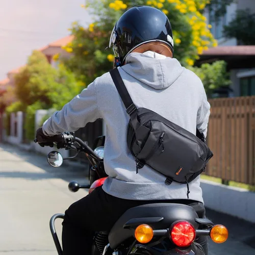 Vista 8 de TARION Bolsa Bandolera para Cámara Exterior - Estuche Mensajero Compacto de 5.5L para Sin Espejo - Bolsillo Expandible con Cordón Húmedo/Seco