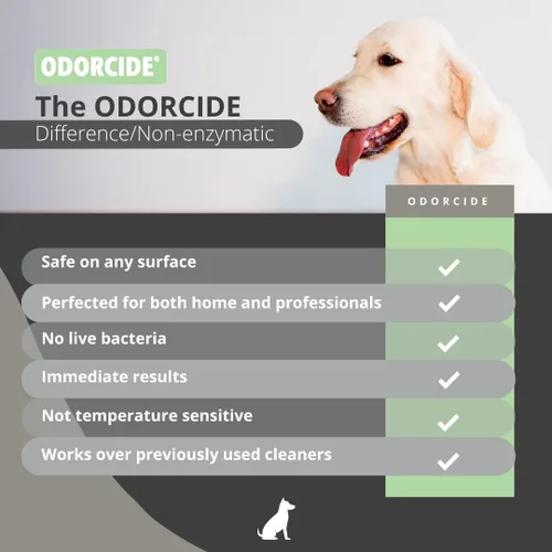Vista 6 de Odorcide Eliminador de olores concentrado: eliminador de olores para olores fuertes en alfombras, madera dura y más, eliminador de humo, sudor