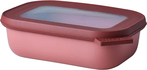 Vista 46 de Mepal Cirqula - Recipiente circular rectangular para almacenar y servir alimentos de 67.6 fl oz / 68 onzas con tapas transparentes, perfecto