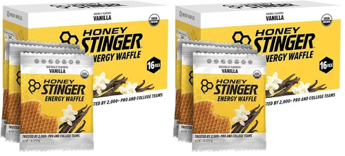 Vista 28 de Honey Stinger Gofle de arce de mantequilla de almendra orgánica, estroopwafel energético para ejercicio, resistencia y rendimiento, nutrición