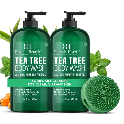 Vista 23 de Botanic Hearth Gel de ducha British Rose & Almond – Gel de ducha hidratante con manteca de karité, limpiador suave y rehidratante, libre de sulfatos