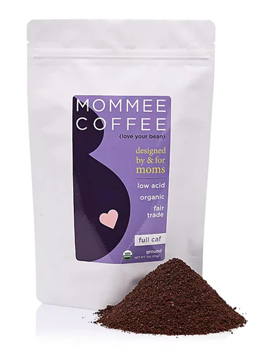 Vista 9 de Mommee Coffee Café molido descafeinado bajo en ácido, granos de café descafeinado 100% orgánico arábica con sabor a caramelo suave, molido medio
