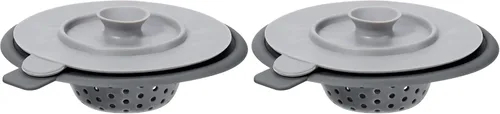Vista 13 de OGGI Juego de colador y tapón de silicona para fregadero, gran colador de fregadero de cocina, tapón de drenaje de silicona, colador de drenaje