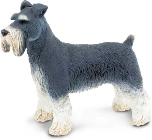 Vista 5 de Safari Ltd. Schnauzer - Figura detallada de plástico de 3 pulgadas, divertido juguete educativo para niños, niñas y niños a partir de 3 años