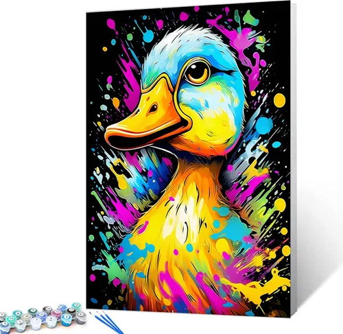 Vista 24 de Tucocoo Kit de pintura por números de lobo colorido, lienzo de 16 x 20 pulgadas, pintura al óleo digital para adultos con pinceles y pigmento Obras