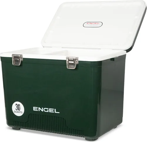 Vista 21 de Engel UC30 30qt a prueba de fugas, hermético, enfriador de caja de secado y caja de almuerzo rígida Azul