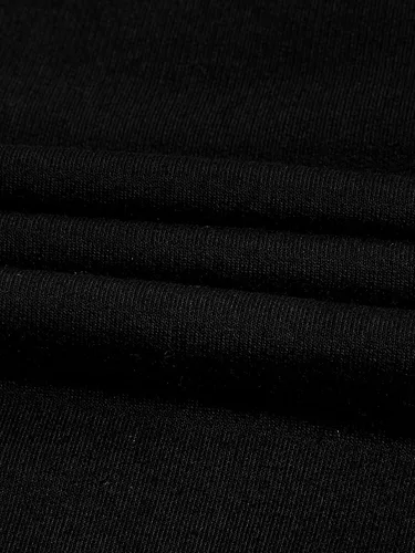 Vista 3 de SweatyRocks Sudadera casual de manga larga con capucha con cordón y bolsillo para mujer