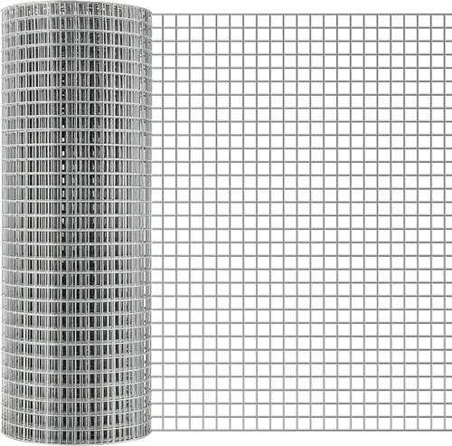 Vista 21 de Paño de hardware de 4 '' x 20 ', calibre 23 de 1/4 de pulgada, galvanizado en caliente después de soldar con autógena rollo de malla de alambre