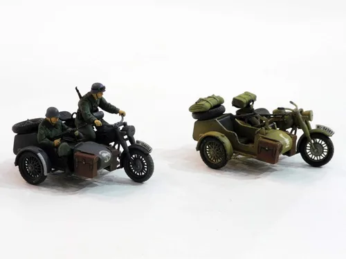 Vista 2 de Tamiya Modelos alemanes de motocicleta y sidecar